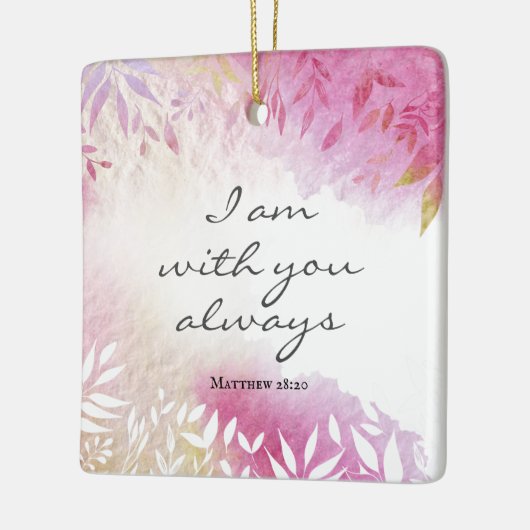 マタイ28:20わたしは常にあなた方と共にいる セラミックオーナメント (左)