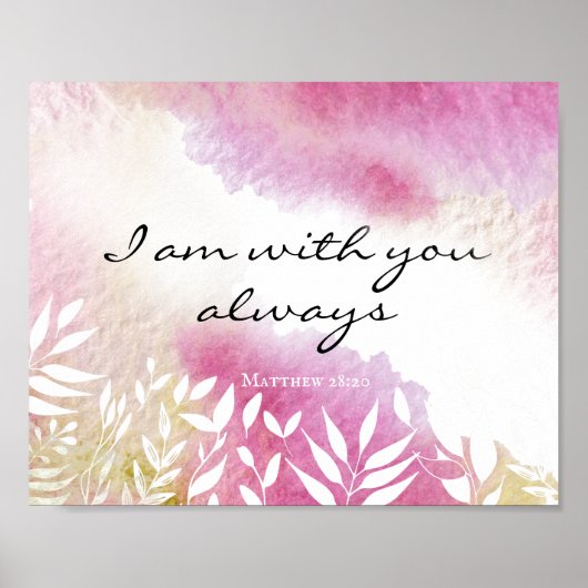 マタイ28:20わたしは常にあなた方と共にいる ポスター (正面)