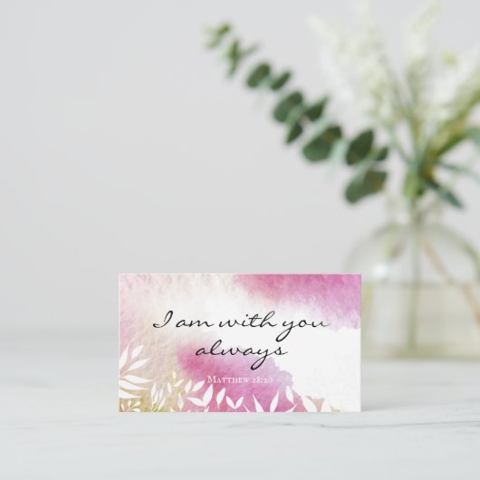 マタイ28:20わたしは常にあなた方と共にいる 名刺 (スタンド正面)