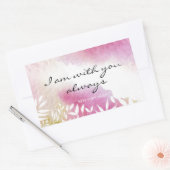 マタイ28:20わたしは常にあなた方と共にいる 長方形シール (封筒)