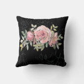 マタイ28:20わたしは常にピンクのフローラ クッション (裏面)