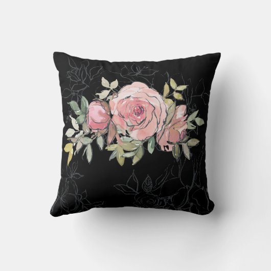 マタイ28:20わたしは常にピンクのフローラ クッション (裏面)