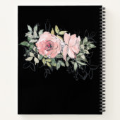 マタイ28:20わたしは常にピンクのフローラ ノートブック (裏面)