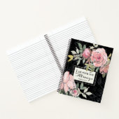 マタイ28:20わたしは常にピンクのフローラ ノートブック (内部)