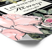 マタイ28:20わたしは常にピンクのフローラ ポスター (角)