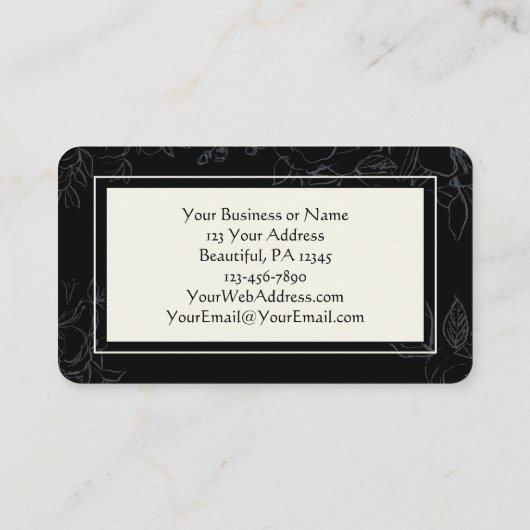 マタイ28:20わたしは常にピンクのフローラ 名刺 (裏面)