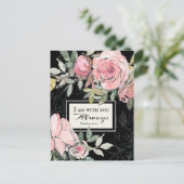 マタイ28:20わたしは常にピンクの花々と共にいる ポストカード (スタンド正面)