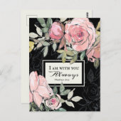 マタイ28:20わたしは常にピンクの花々と共にいる ポストカード (正面/裏面)