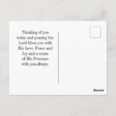 マタイ28:20わたしは常に黄金の日没と共にいる ポストカード (裏面)