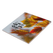 マタイ28 20私はあなたと常に紅葉 タイル (側面)