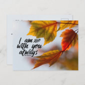 マタイ28 20私はあなたと常に紅葉 ポストカード (正面/裏面)