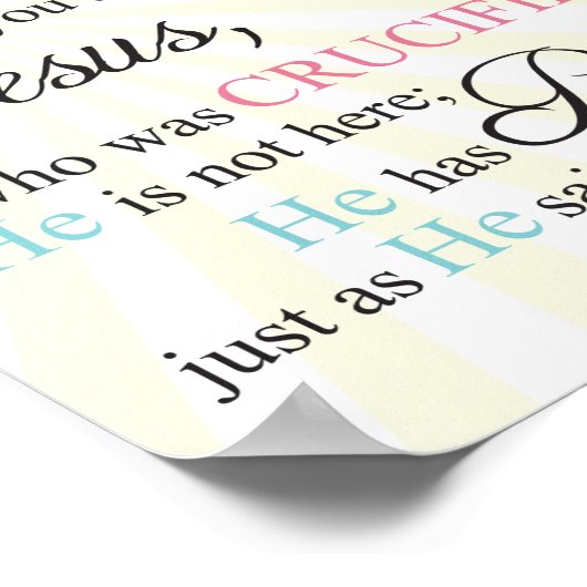 マタイ28:5-6 ポスター (角)