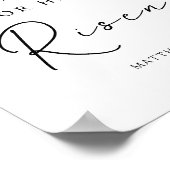 マタイ28:6彼は復活し、キリスト教の復活祭 ポスター (角)