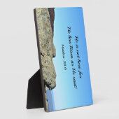 マタイ28:6彼は来ない、彼は立ち上がったからである フォトプラーク (側面)