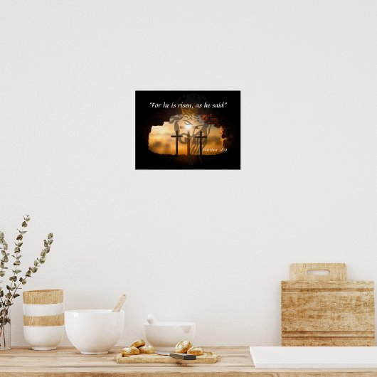 マタイ28:6 ポスター (キッチン)