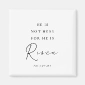 マタイ28:6 復活なされた、キリスト教のイースター マグネット (正面)