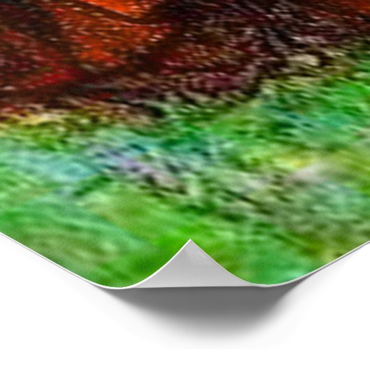 マタイ28:8-10女たちはイエスを生き生きと見る ポスター (角)