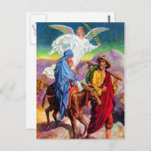 マタイ2:13-18エジプトのはがきに逃げる ポストカード (正面/裏面)