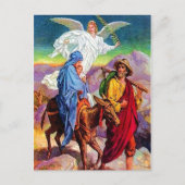 マタイ2:13-18エジプトのはがきに逃げる ポストカード (正面)