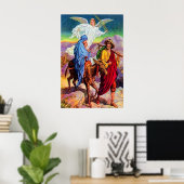 マタイ2:13-18エジプトへ逃げるポスター ポスター (ホームオフィス)