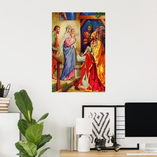 マタイ2:1-12賢人はイエスのもとに行く ポスター (ホームオフィス)