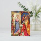 マタイ2:1-12賢人イエスのはがきに行く ポストカード (スタンド正面)