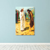 マタイ3:13-15イエス来はヨハネ・キャンバスへ キャンバスプリント (インサイチュ (ウッドフロア))