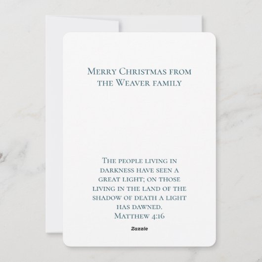 マタイ4:16 | オリジナルカスタム水の色の信仰 シーズンカード (裏面)