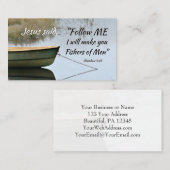 マタイ4:19わたしは人々の漁師を造る 名刺 (正面/裏面)