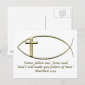 マタイ4:19 ポストカード (正面/裏面)
