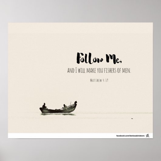 マタイ4:19 – 人々の漁師 ポスター (正面)