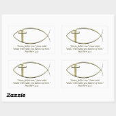 マタイ4:19 長方形シール (シート)