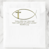 マタイ4:19 長方形シール (バッグ)