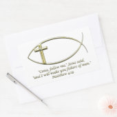 マタイ4:19 長方形シール (封筒)