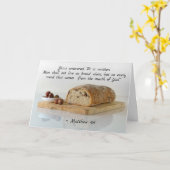 マタイ4:4人はパンだけで生きることはできない カード (黄色い花)