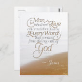 マタイ4:4人はパンだけで生きることはできない ポストカード (正面/裏面)