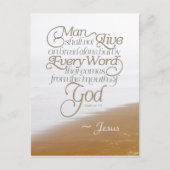 マタイ4:4人はパンだけで生きることはできない ポストカード (正面)