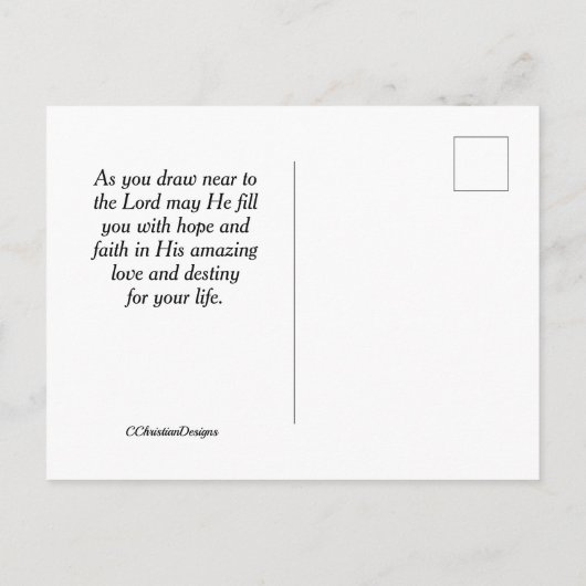 マタイ4:4人はパンだけで生きることはできない ポストカード (裏面)