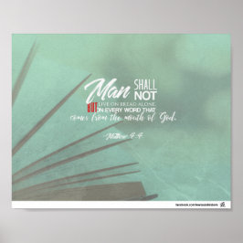 マタイ4:4 – 人は言葉に従って生きる ポスター