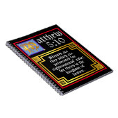 マタイ5ブルーゴールデンライトレタークリスチャン ノートブック (右側)