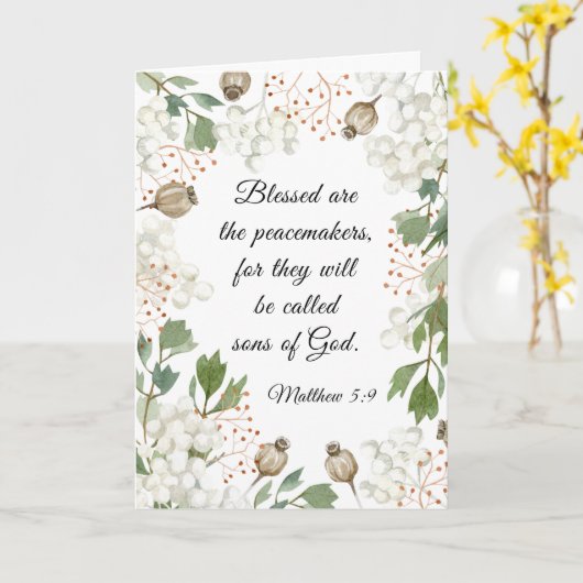 マタイ5 賛美 9は聖書である カード (黄色い花)