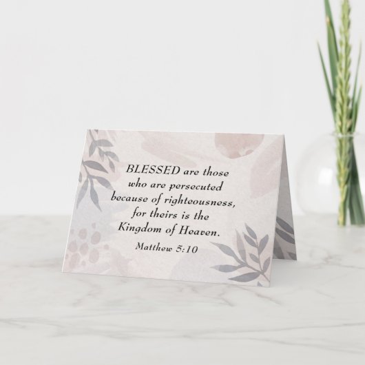 マタイ5:10賛美は迫害されたbeatutudesである カード (正面)
