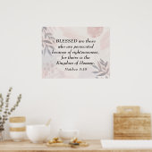 マタイ5:10賛美は迫害されたbeatutudesである ポスター (キッチン)