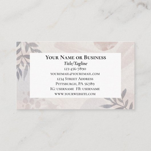 マタイ5:10賛美は迫害されたbeatutudesである 名刺 (裏面)