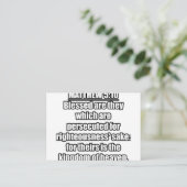 マタイ5:10 KJV聖書の聖句タイポグラフィ エンクロージャーカード (スタンド正面)