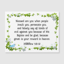 マタイ5:11-12あなた賛美磁気カード