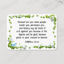 マタイ5:11-12賛美は、あなた方の聖書 名刺