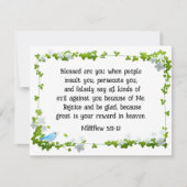 マタイ5:11-12賛美は、あなた聖書フラットカード (正面)