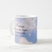 マタイ5:13-14あなたは光と塩の空である コーヒーマグカップ (正面左)