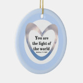 マタイ5:14あなたは世界のハートの光である セラミックオーナメント (右)